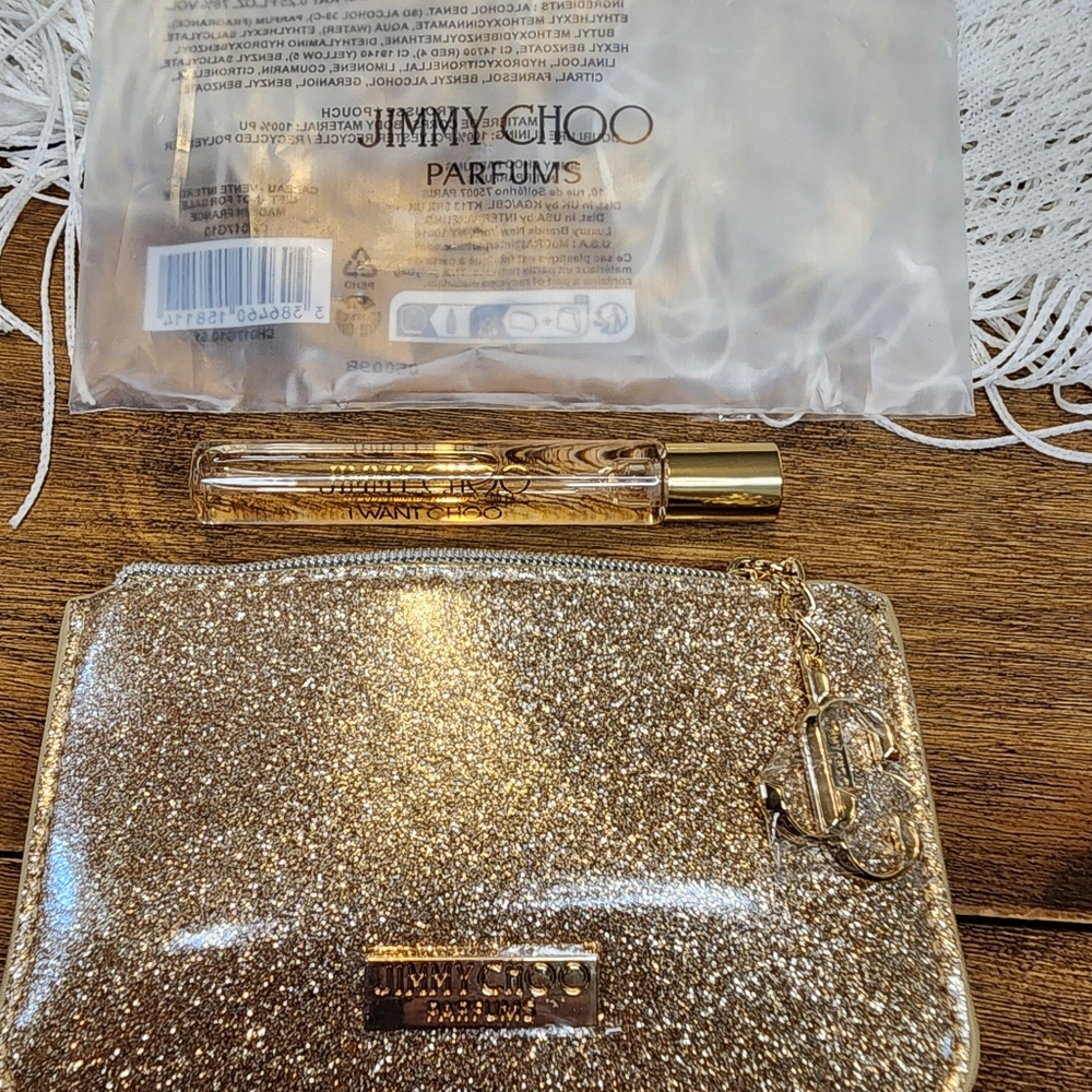 Jimmy Choo ‘I Want Choo’ Eau de Parfum & Glitter Pouch Set, NEW